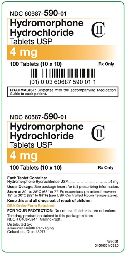 4 mg Carton.jpg 4 mg Hydromorphone Hydrochloride Tablets Carton - 4 mg Carton